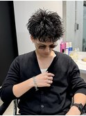 短髪パーマ スパイキーショート ピンパーマ 【五嶋響】