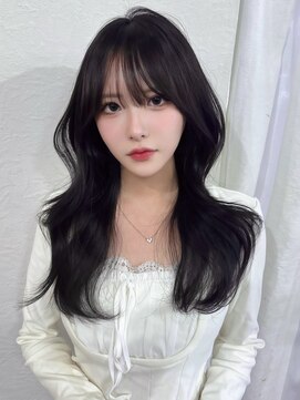 ヴェルア 四条烏丸 四条大宮(Velua) 20代色気レイヤー韓国風前髪暗めグレージュチークレス