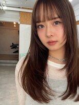 ポーチバイハニー オモテサンドウ(PORCH by HONEY omotesando)&nbsp;ハッシュカット/ミディアムレイヤー/ヘーゼルブラウン/韓国1