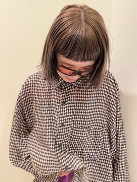 ビュートリアム265(BEAUTRIUM 265) ★アンブレラカラー白髪ぼかし/オン眉ボブ切りっぱなし/銀座40代