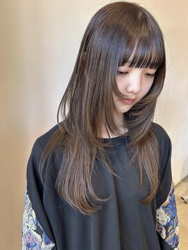 イル(ill) お客様スナップ ロングウルフ レイヤー ベージュ