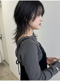 フェイスフレーミングルーツカラー天使の羽バングネオウルフボブ