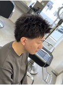 men's/テーパーフェード/ニュアンスウルフ/スパイキーショート