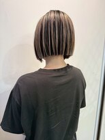 ブリックバイブレイス 千葉 千葉中央(brick by brace)&nbsp;ミルクティーブロンド/ダークブルー/デジタルパーマ/千葉駅