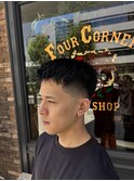 スキンフェードツーブロック刈り上げジェットモヒカンマンバン