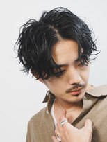 フィフス 大分(fifth)&nbsp;大分シャドウパーマメンズカットラウンドマッシュセンターパート