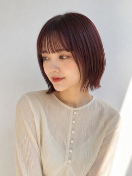 ルシードスタイルボーグルレディース(LUCIDO STYLE BOGL Lady's) コンパクトボブオレンジブラウンぱっつんボブぱっつん前髪