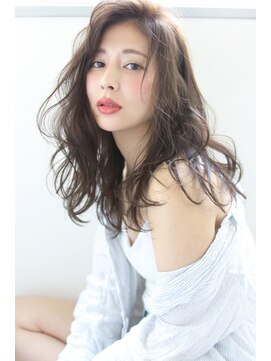 ロゼ 茨木(Rose) 【Rose/茨木】ラフカール＿グレージュカラー＿セミロングi