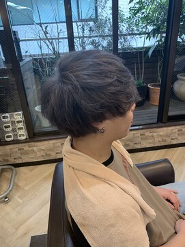 キャラ 池袋本店(CHARA) メンズマッシュ×ラベンダーグレージュ【メンズカット/佐々木】