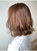 ブラウンアッシュ_ココアブラウンフリンジウェーブ_ba274381