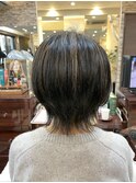 ショートウルフとブリーチ無しのハイライト【池袋/大村】