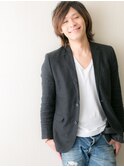 ≪mod's men≫伸びかけくすみカラーと大人ウルフショートO