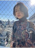 大人ウェーブでボブアレンジ