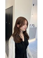 ラル 立川(lar)&nbsp;韓国レイヤーミディアム_前髪マチルダボブピンクベージュ