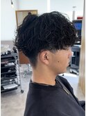 波巻きスパイラルパーマツイストスパイラルパーマメンズマッシュ