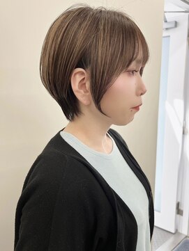 ノウル 中野(NoWL) ボブショート中野グレージュハイライトケアブリーチイルミナ4171