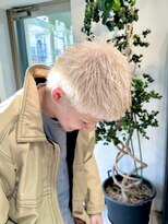 ヲタク(wotaku.)&nbsp;メンズハイトーンスパイキーショートホワイトカラーブリーチ