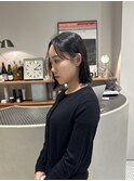 収まらない切りっぱなしボブ