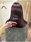 〈浅草 半個室〉ブリーチなしカラー/ワインレッド