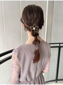 浦安/ヘアアレンジ/お呼ばれ/お団子ヘア/フィッシュボーン