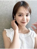 くびれヘア/顔周り/韓国/レイヤーカット/黒髪/ミディアム北千住