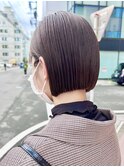 20代30代ミニボブココアブラウン小顔美肌ストレート丸み
