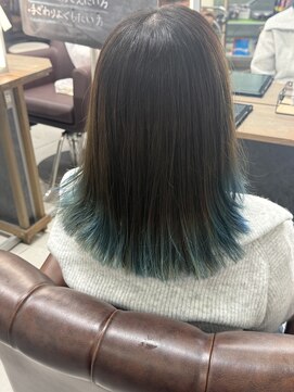 アルファタッチ 静岡店(alpha touch) エンドカラー×ターコイズブルー