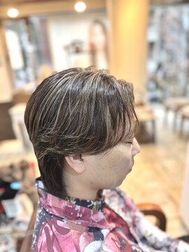 【men's style】マッシュウルフ×ハイライト