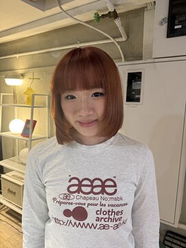 マジコ 原宿(Magico) ボブ/暖色/オレンジカラー/ブリーチ/ダブルカラー/原宿