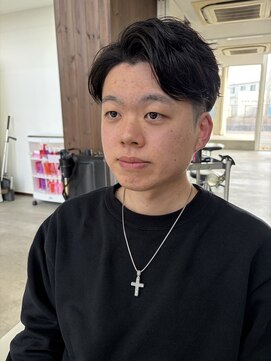 ヘアーアンドエステティック ヴェリス(hair&esthetic Velis) 【Men'sVelis】ビジネスツーブロックスタイル7:3かきあげパーマ