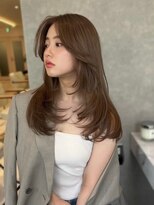 エヌ 大阪梅田店(enu) 【大阪梅田】オリーブベージュ×ザグザグレイヤー