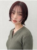 ピンクグレージュブリーチなし顔周りレイヤーくびれミディ20代P1