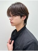 韓国風毛流れシースルーマッシュナチュラルウルフ透明感ブラウン
