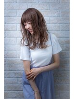 ヘアーアートシフォン 池袋西口店(Hair art chiffon)&nbsp;ミニマムボブモードジグザグバング3Dカラーノットヘアブルージュ