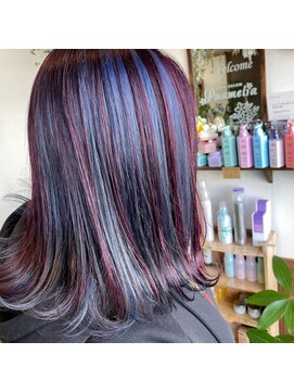 ヘアーサロン プアメリア(Puamelia) SNS大人気★大人可愛い外はねグラデーション×ユニコーンカラー