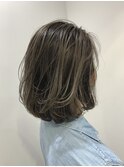 脱白髪染めバレイヤージュ大人可愛い20代30代40代