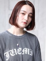 クラッチ 名古屋(CLUTCH)&nbsp;大人可愛い小顔美髪ツヤ髪センター分ボブカシスレッドA5