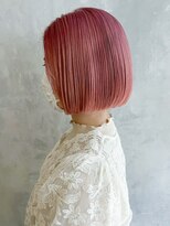 アルバム 渋谷パルコ(ALBUM)&nbsp;ピンクボブ_チェリーブラウンフェミニンロング_ba378083