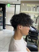 波巻きスパイラルパーマ　波巻きパーマ　メンズパーマ