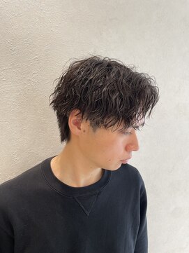 アース 金山店(HAIR&MAKE EARTH) メンズ人気ヘア ツイストスパイラル×センターパートEARTH金山店