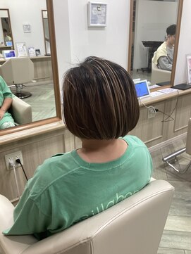 ラシックヘア 土山店(LASSIC HAIR) コントラストハイライト ボブ