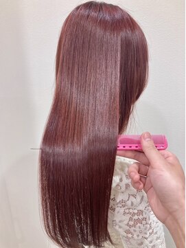 コルユニテ(col. unite) カシスレッド/ブリーチなし/暖色系/レッド/暖色カラー/ロング