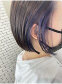 大人可愛い大人美人小顔立体カットインナーカラー透け感