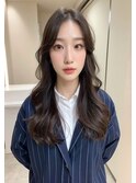 黒髪ボブルフネビージュ小顔ワンレン