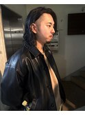 メンズハイライト×パーマスタイル