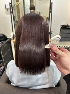 アイズ 横浜(IS) 髪質改善縮毛矯正/ピンクブラウン/ブリーチなし