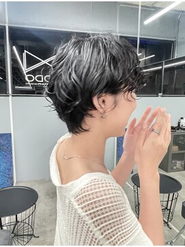 ノード(NODO) 黒髪ショートのニュアンスパーマ