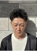 ダークアッシュ/ニュアンスパーマ/韓国マッシュ/スペインカール