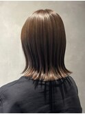 女性らしさを醸し出す外ハネくびれヘア ボブディ 髪質改善カラー