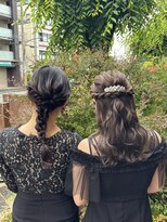 ジュール ドゥJour doux&nbsp;ハーフアップ　編み下ろし　ヘアセット